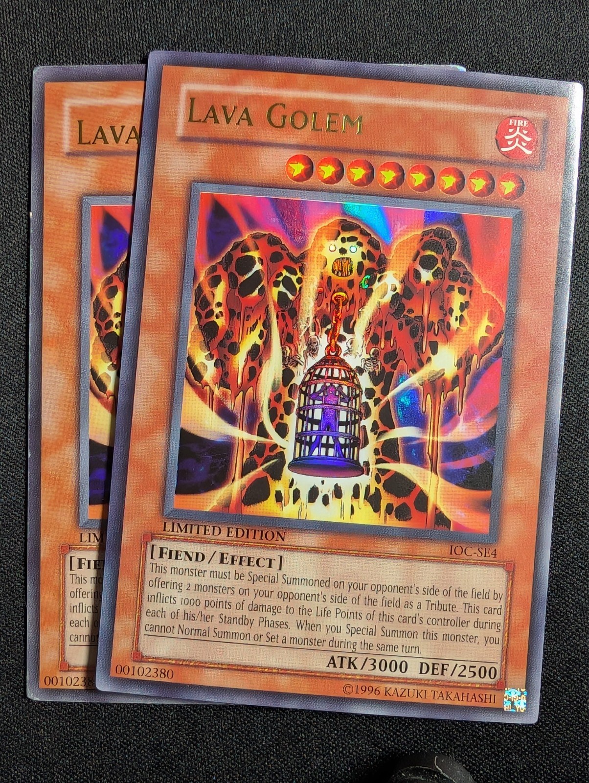Yugioh – 2x Lava Golem IOC-SE4 Limited Edition Ultra Rare HP