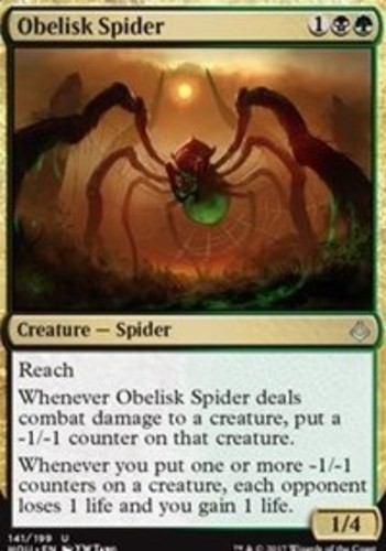 MTG Obelisk Spider, Light Play, English Hour of Devastation