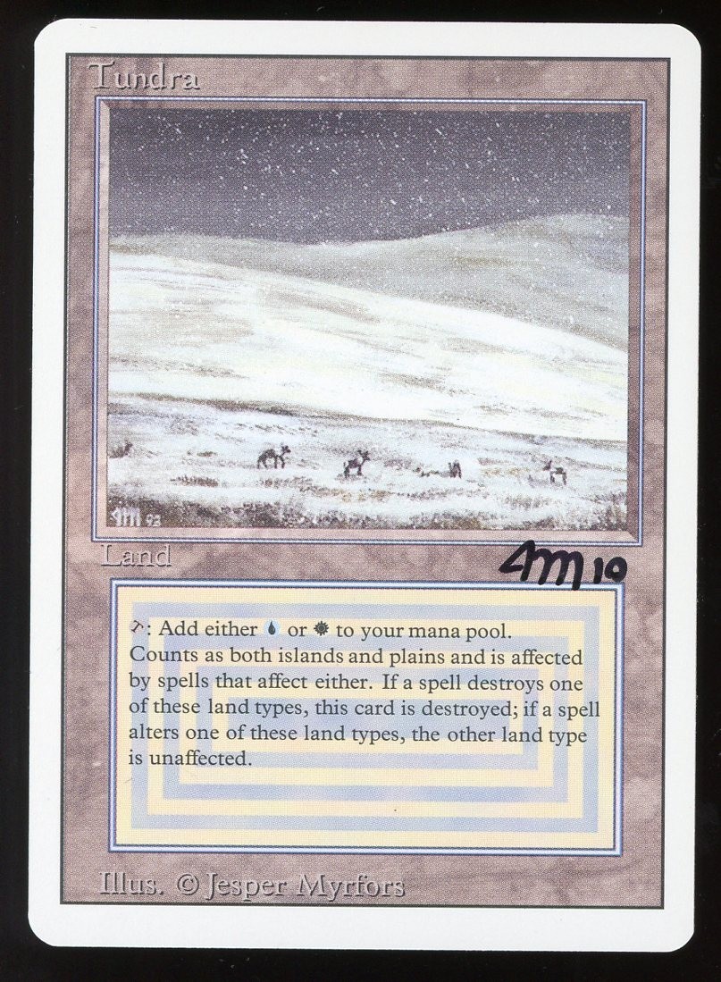 SIGNED Revised Tundra Artist Proof ~ Vintage MTG/Magic ~ MINT Condition