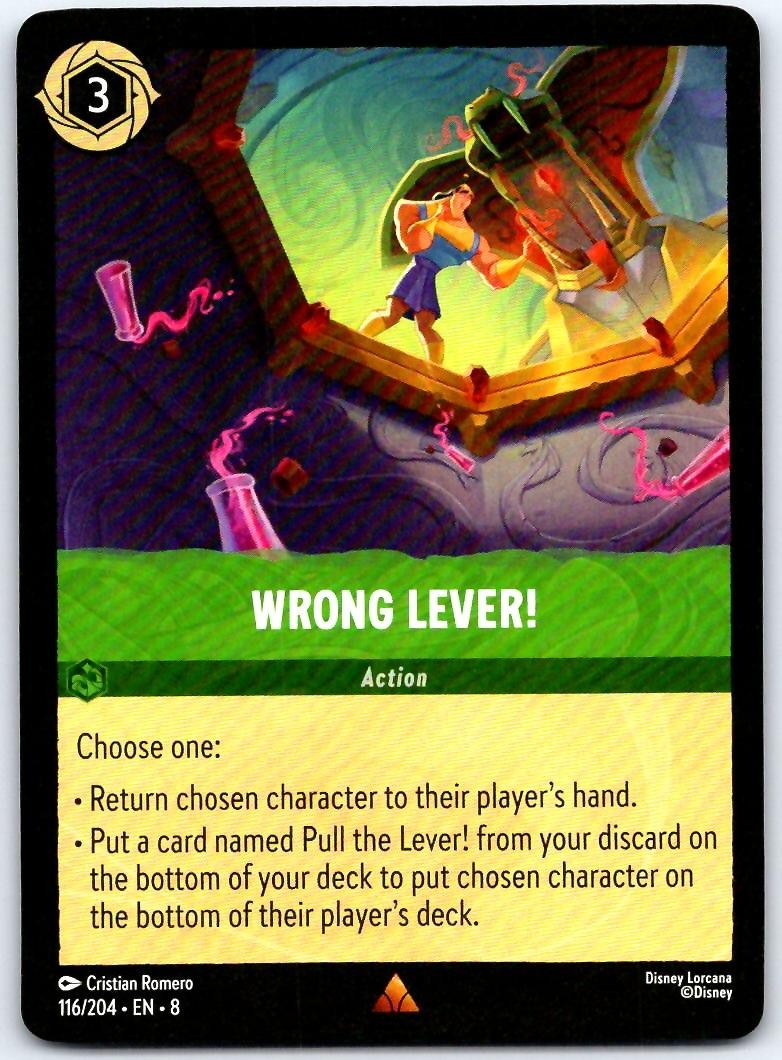 Wrong Lever! 116/204 R Reign of Jafar Lorcana NM/M