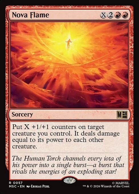 Nova Flame Marvel Super Heroes Commander Magic: The Gathering MTG