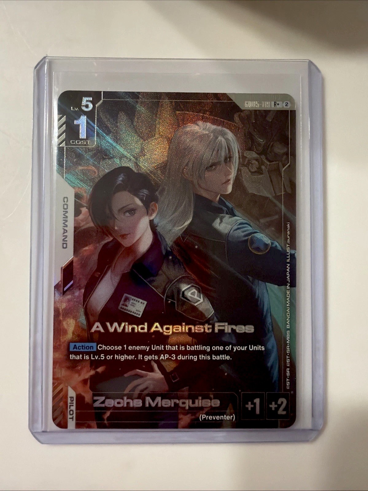 Gundam TCG A Wind Against Fires GD05-119 R+ Alt Art Freedom Ascension