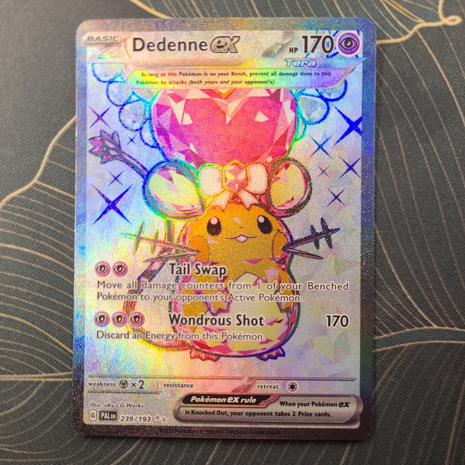 Pokemon TCG Dedenne ex #239/193 Paldea Evolved Full Art Holo Ultra Rare NM