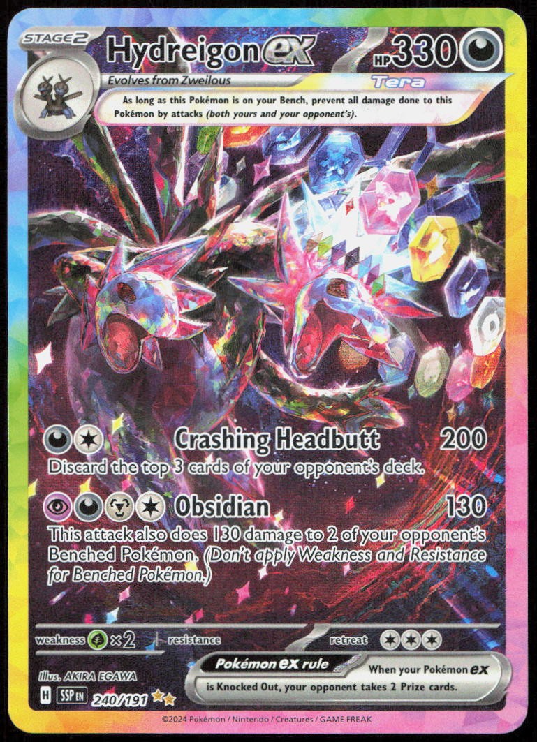 Hydreigon ex Holo Special Illustration Rare SV08: Surging Sparks 240/191 NM