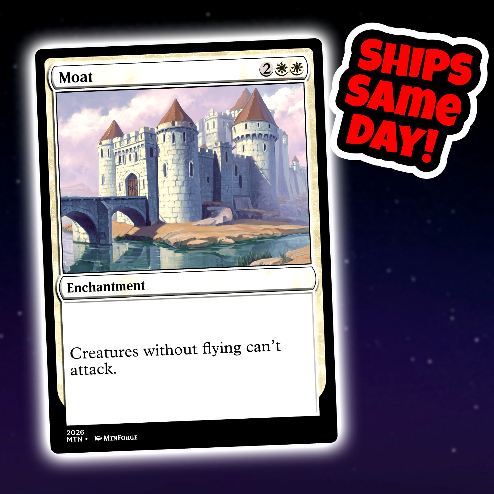 Moat – Custom Art Magic: The Gathering Playtest Card – Commander EDH