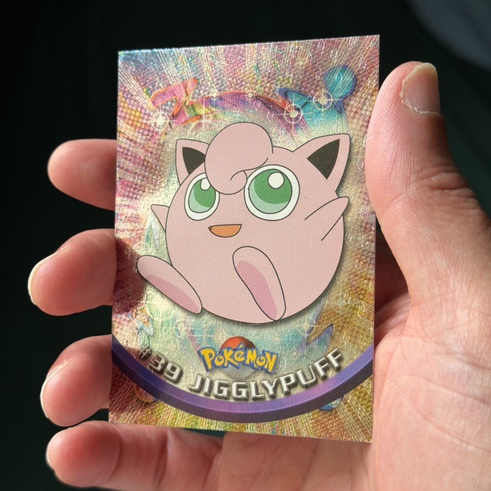 Jigglypuff #39 TOPPS Black Label Series 1 – Flames Foil Pokemon Card – MP/LP