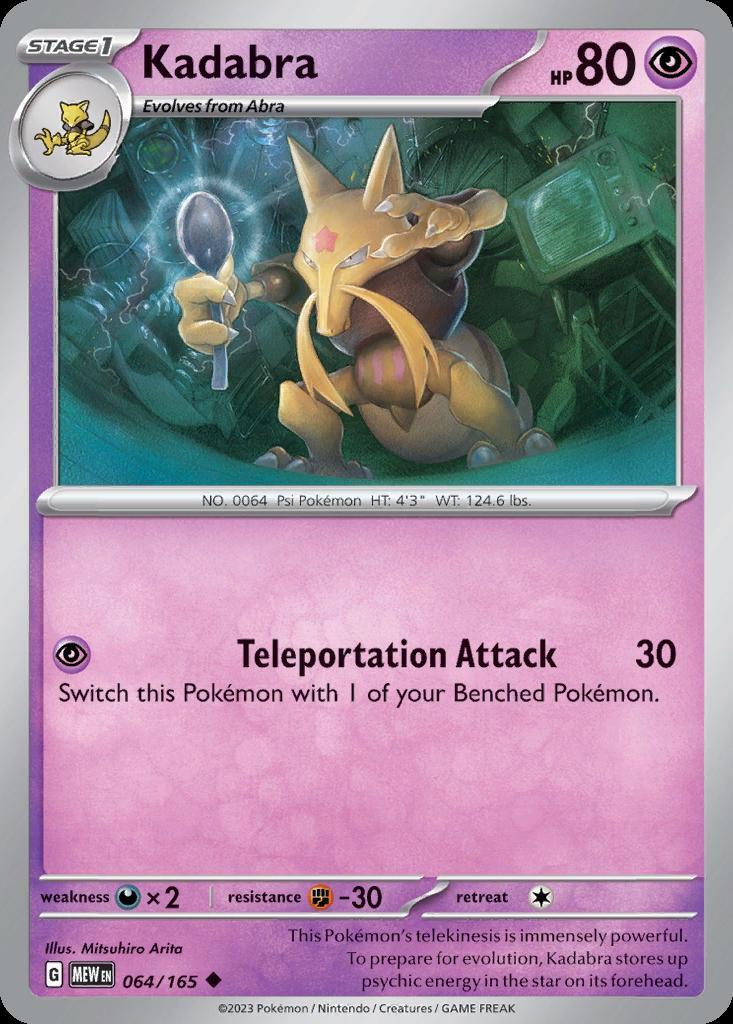 Pokemon Kadabra (64/210) 151 LP REVERSE HOLO