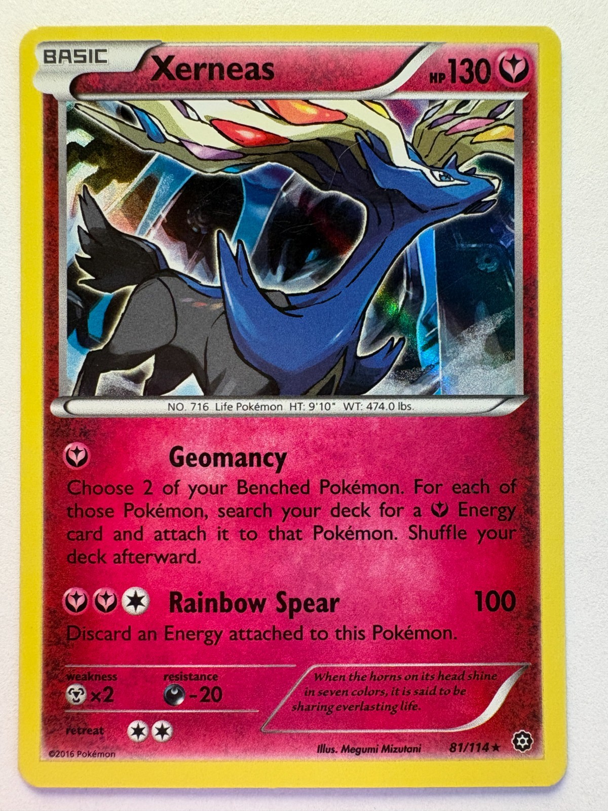 Xerneas 81/114 Steam Siege Holo Pokemon Card