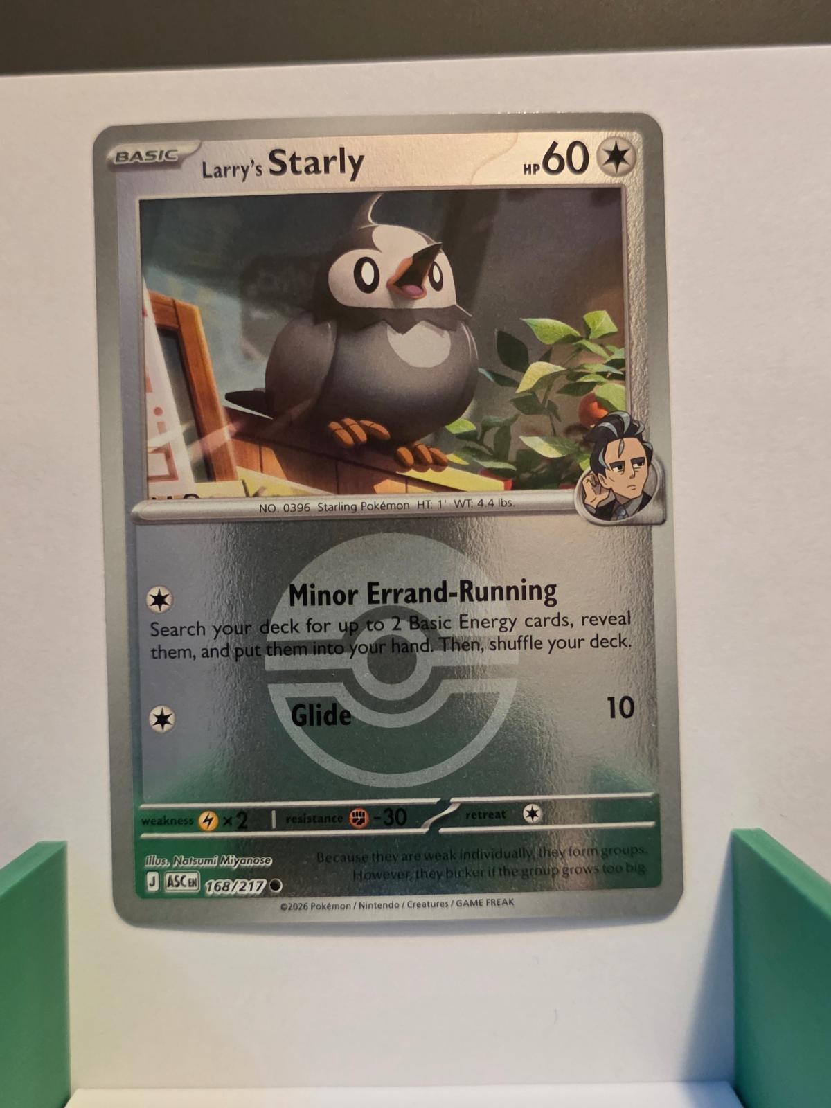 Larry’s Starly (Poke Ball) 168/217 Ascended Heroes Pokemon Reverse Holo NM