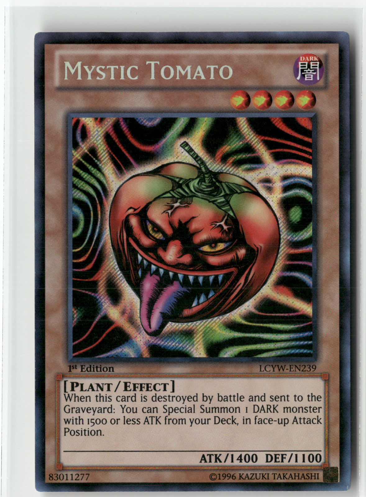 Mystic Tomato LCYW-EN239 Secret Rare 1st Edition LP