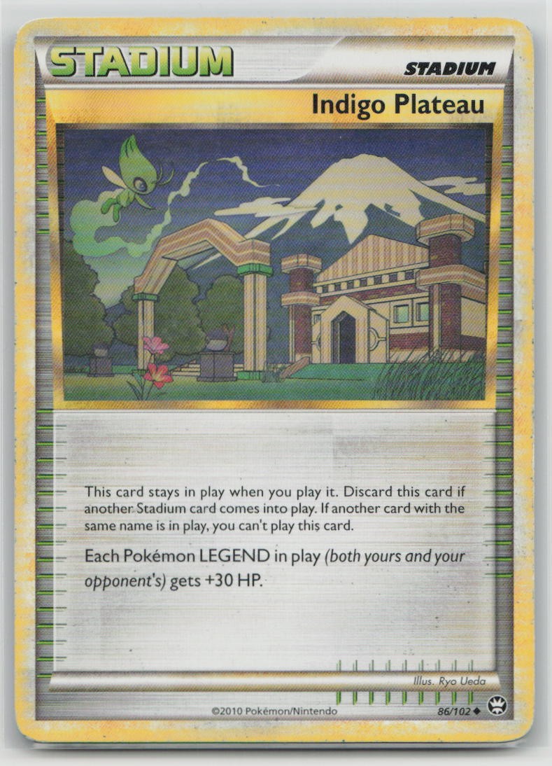 Indigo Plateau 86/102 Uncommon HGSS Triumphant Pokemon Heavily Played