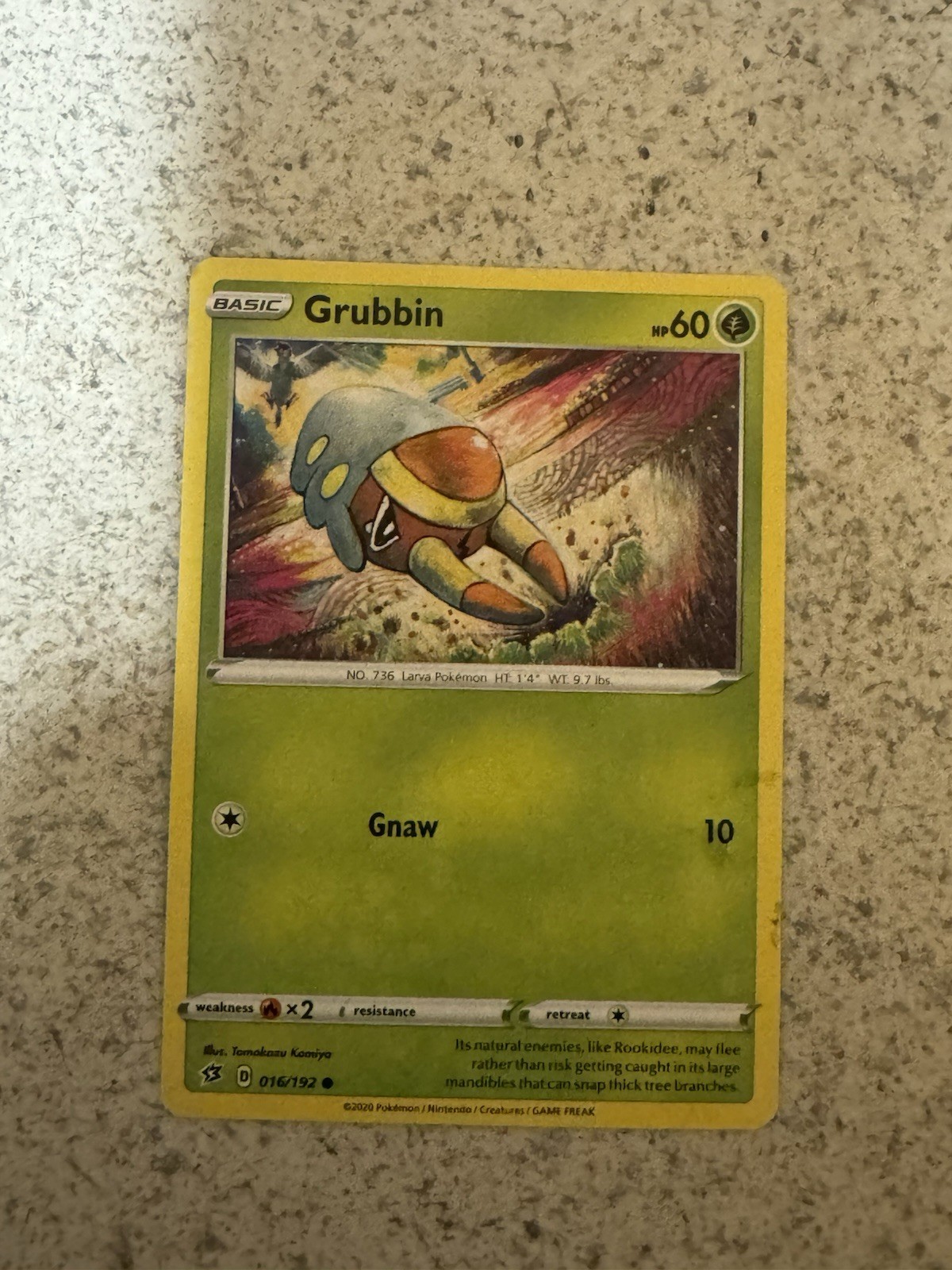 Grubbin 016/192 Swsh02: Rebel Clash Regular