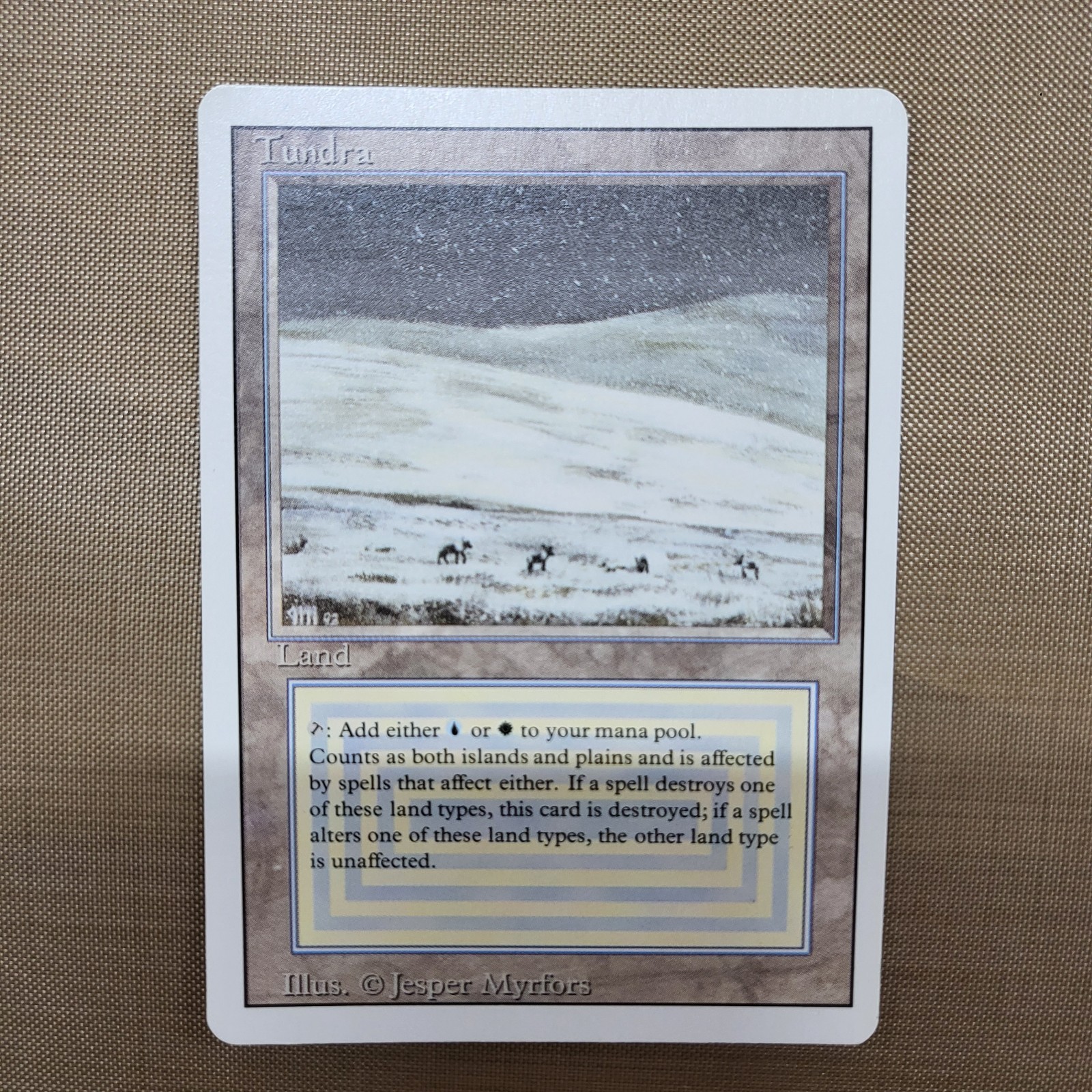 MTG Tundra – Revised Edition – Lightly Played (LP) – Dual Land – 1994