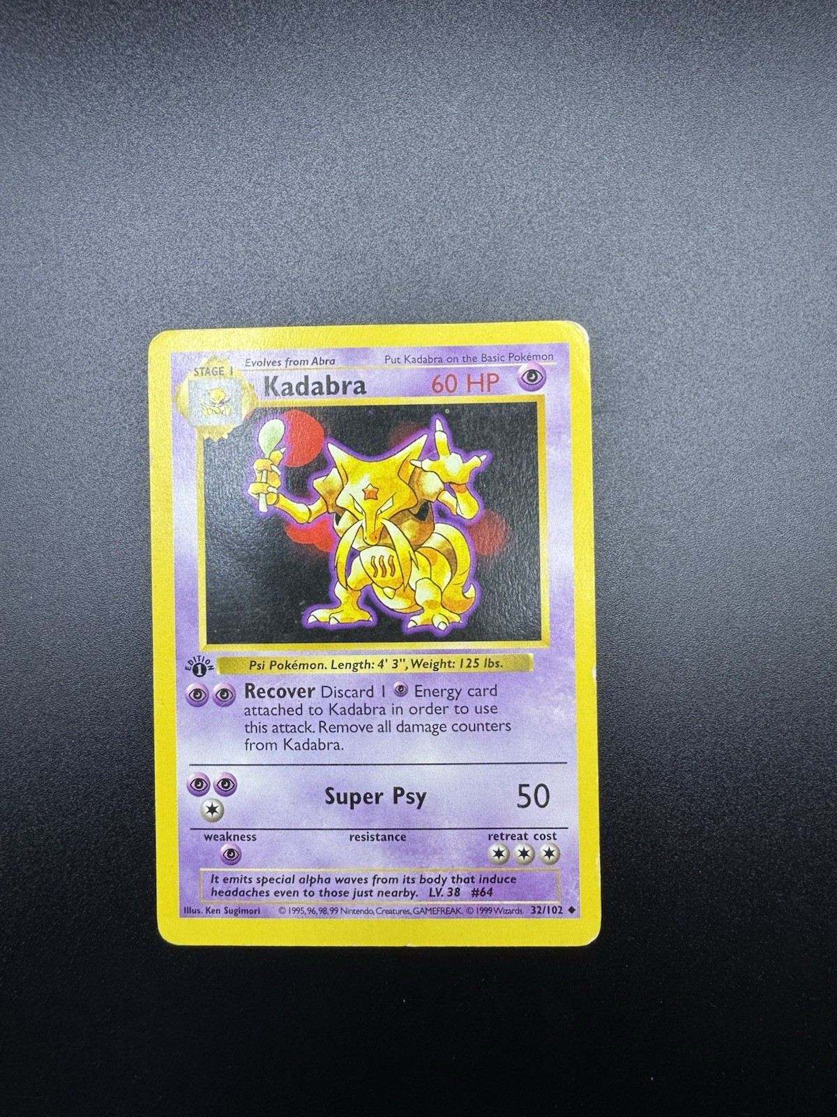 Kadabra 032/102 Base Set 1st Edition