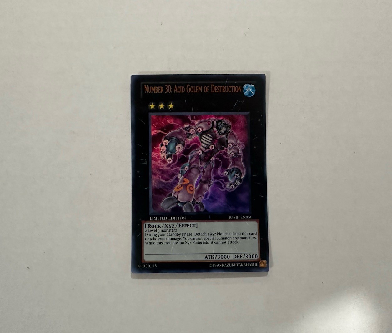 Yugioh Number 30: Acid Golem of Destruction JUMP-EN059 Ultra Rare NM