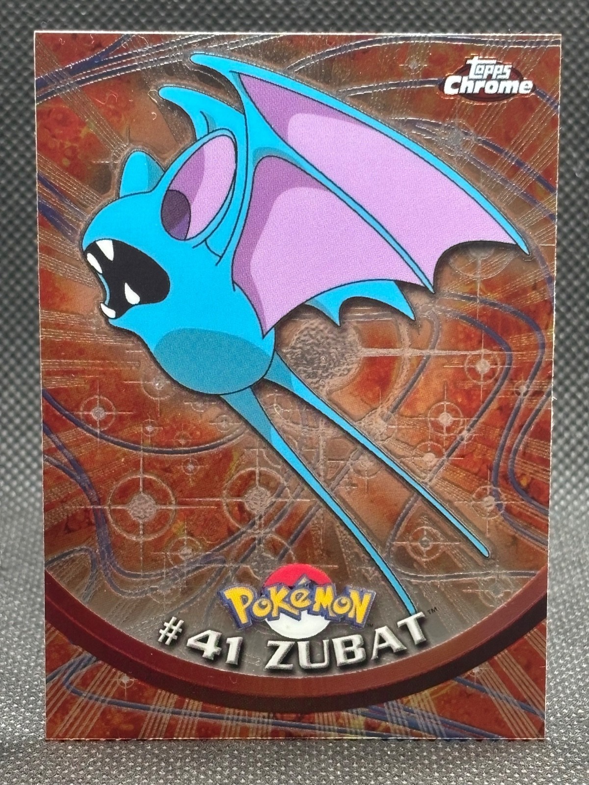2000 Pokemon Topps Chrome #41 Zubat TV Animation Edition Holo Base Card