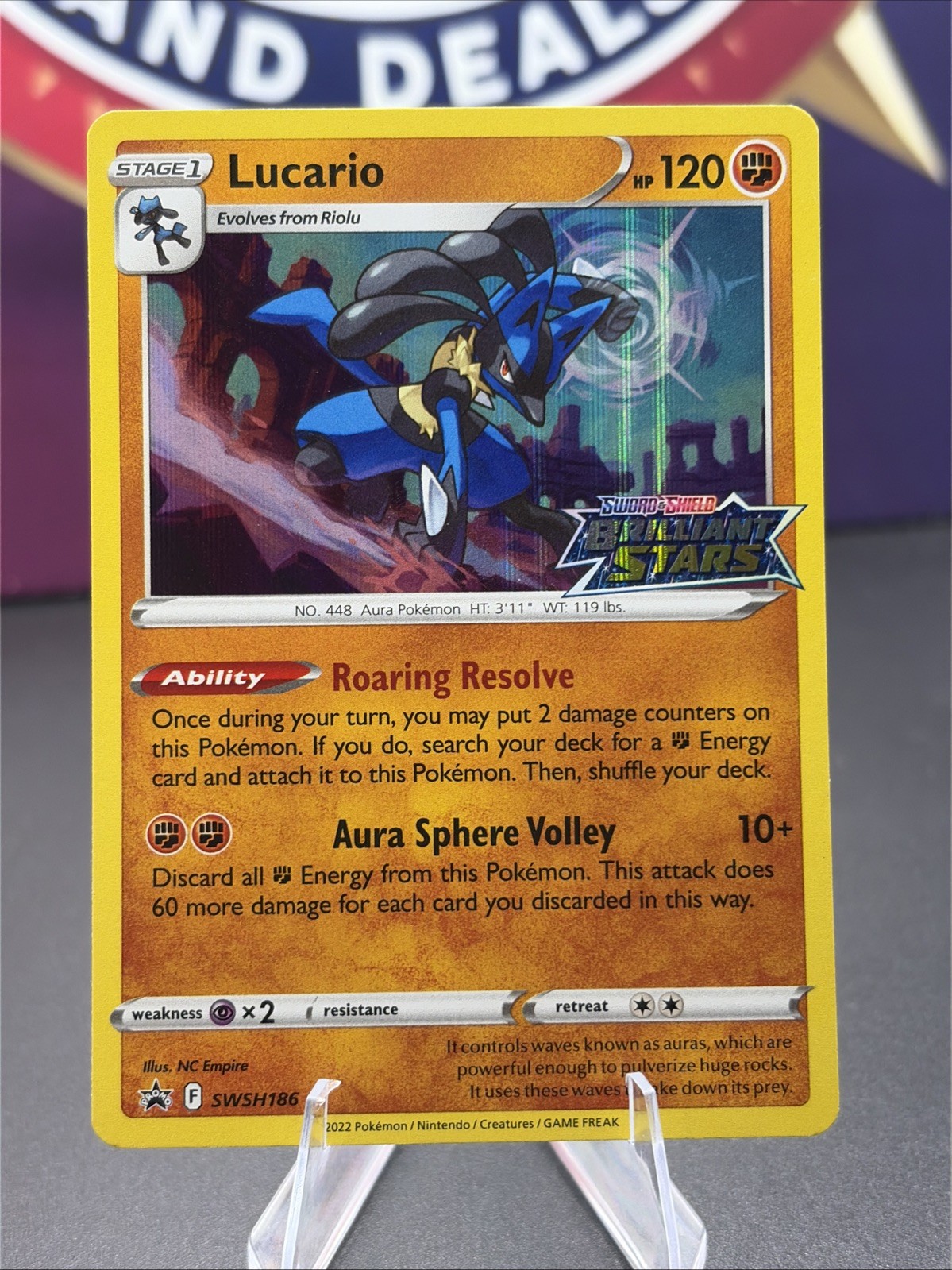 Lucario SWSH186 SWSH: Sword & Shield Promo Cards Holo