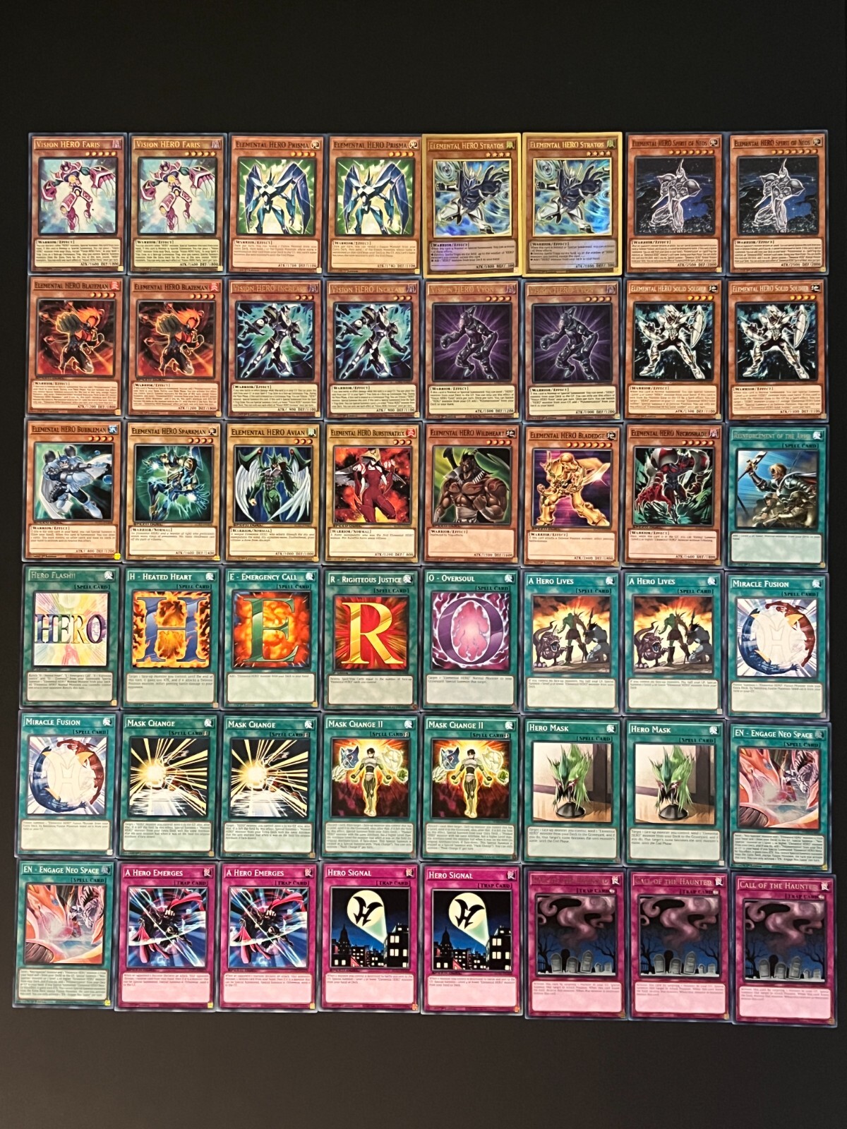 YUGIOH ELEMENTAL HERO DECK- STRATOS- PRISMA- VISION- MASKED- FUSION- TOURNAMENT