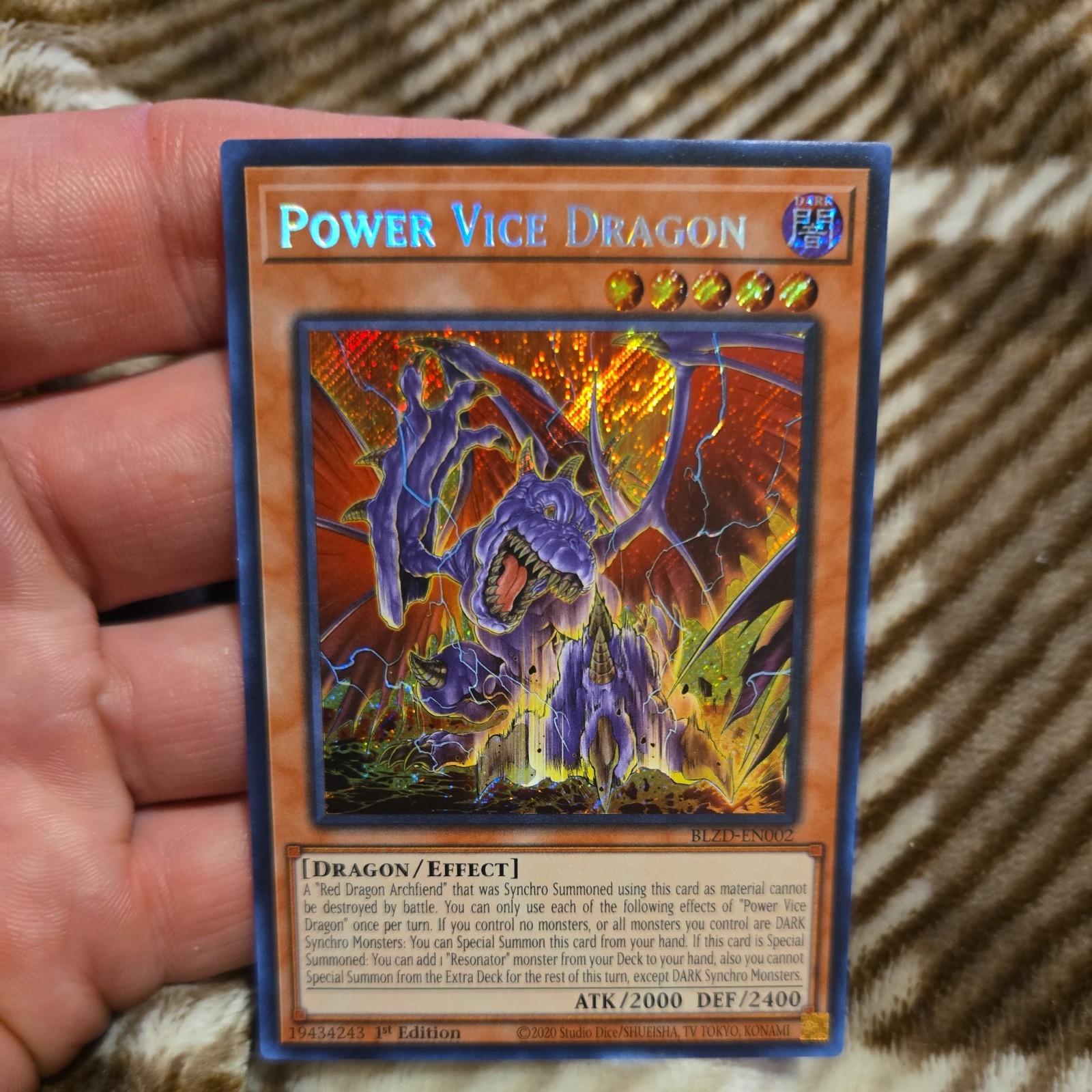 Power Vice Dragon BLZD-EN002 Blazing Dominion 1st Edition Secret