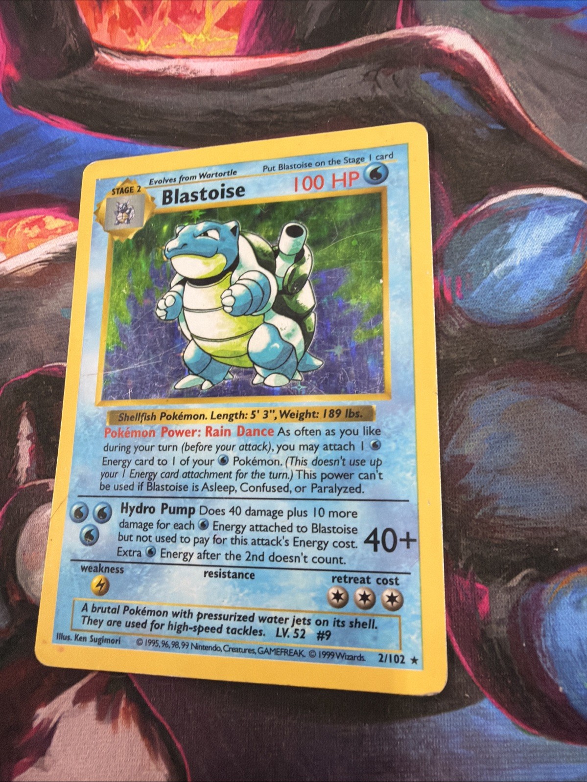 Blastoise 002/102 Base Set (Shadowless) Holo VINTAGE! KEN SUGIMORI ARTWORK!