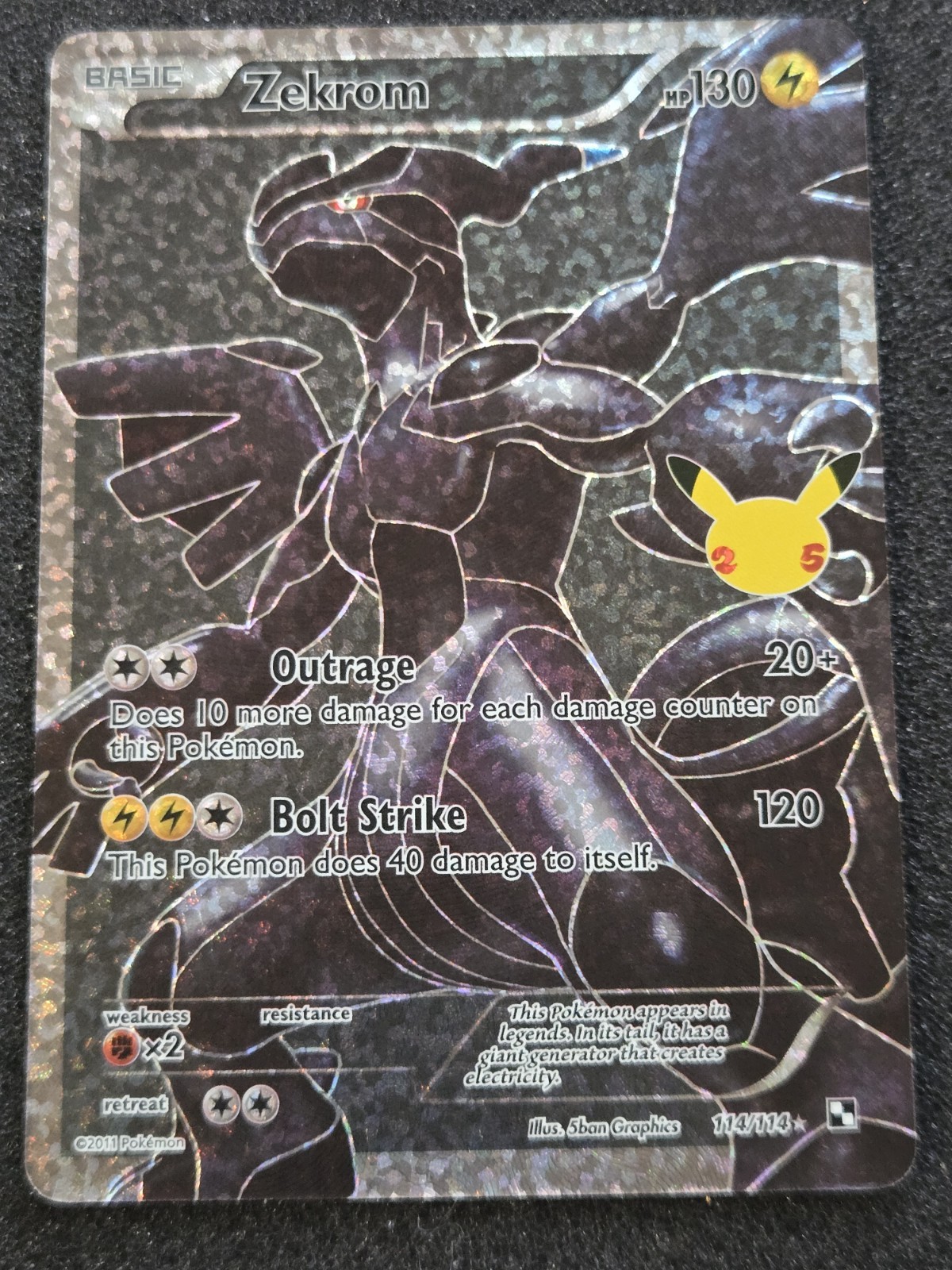 Zekrom Full Art Holo 114/115 Celebrations Classic Collection 25th