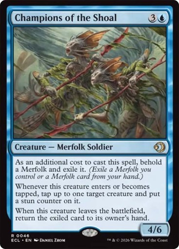 Champions of the Shoal NM Rare MTG Lorwyn Eclipsed Blue Merfolk Soldier Regular