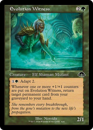 Evolution Witness (Retro Frame) NM MTG Modern Horizons 3 [MH3] Green Elf Regular