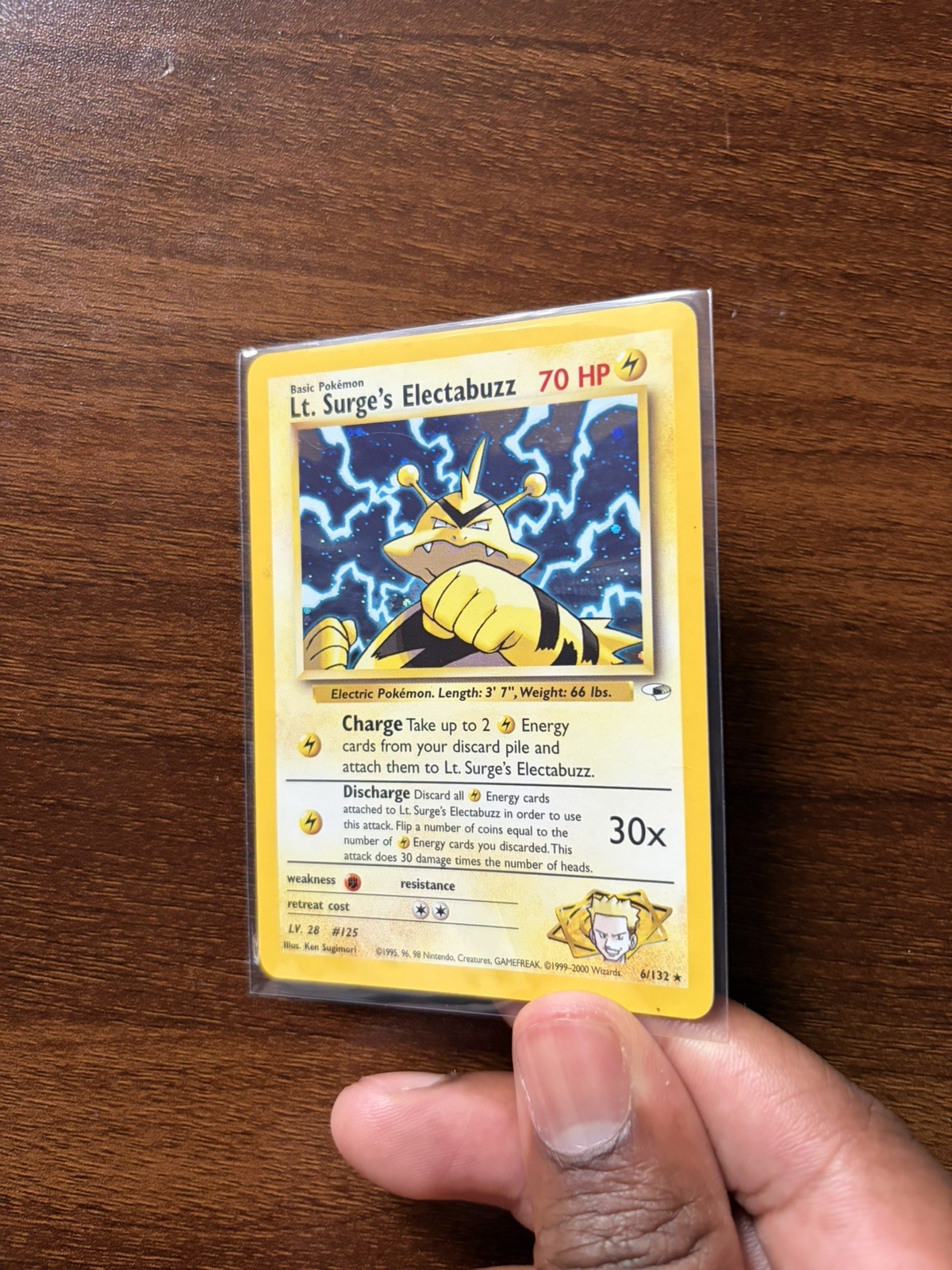 Pokémon TCG Vintage Holo Lt. Surge’s Electabuzz 006/132 Gym Heroes
