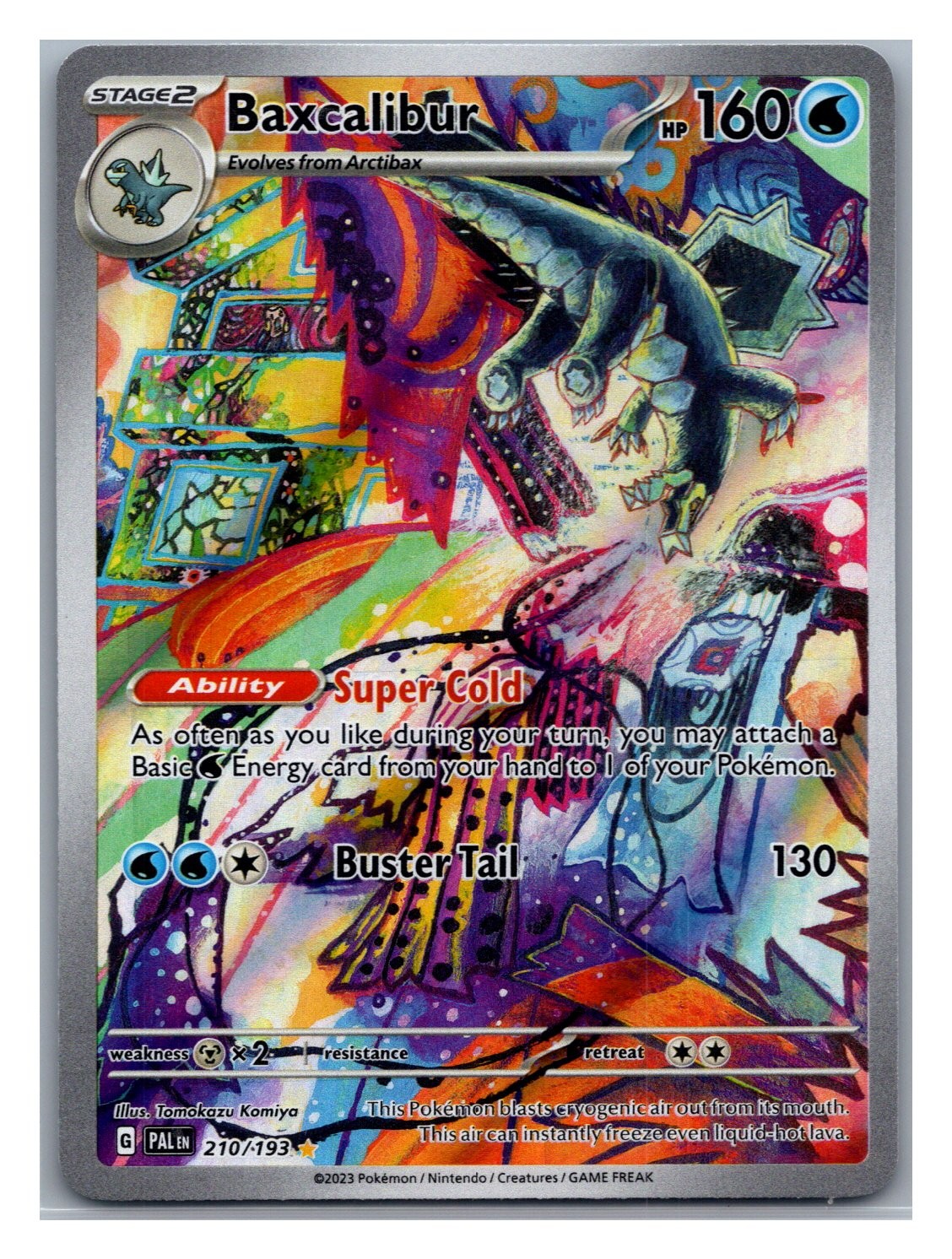 Baxcalibur Holo Illustration Rare SV02: Paldea Evolved 210/193 LP