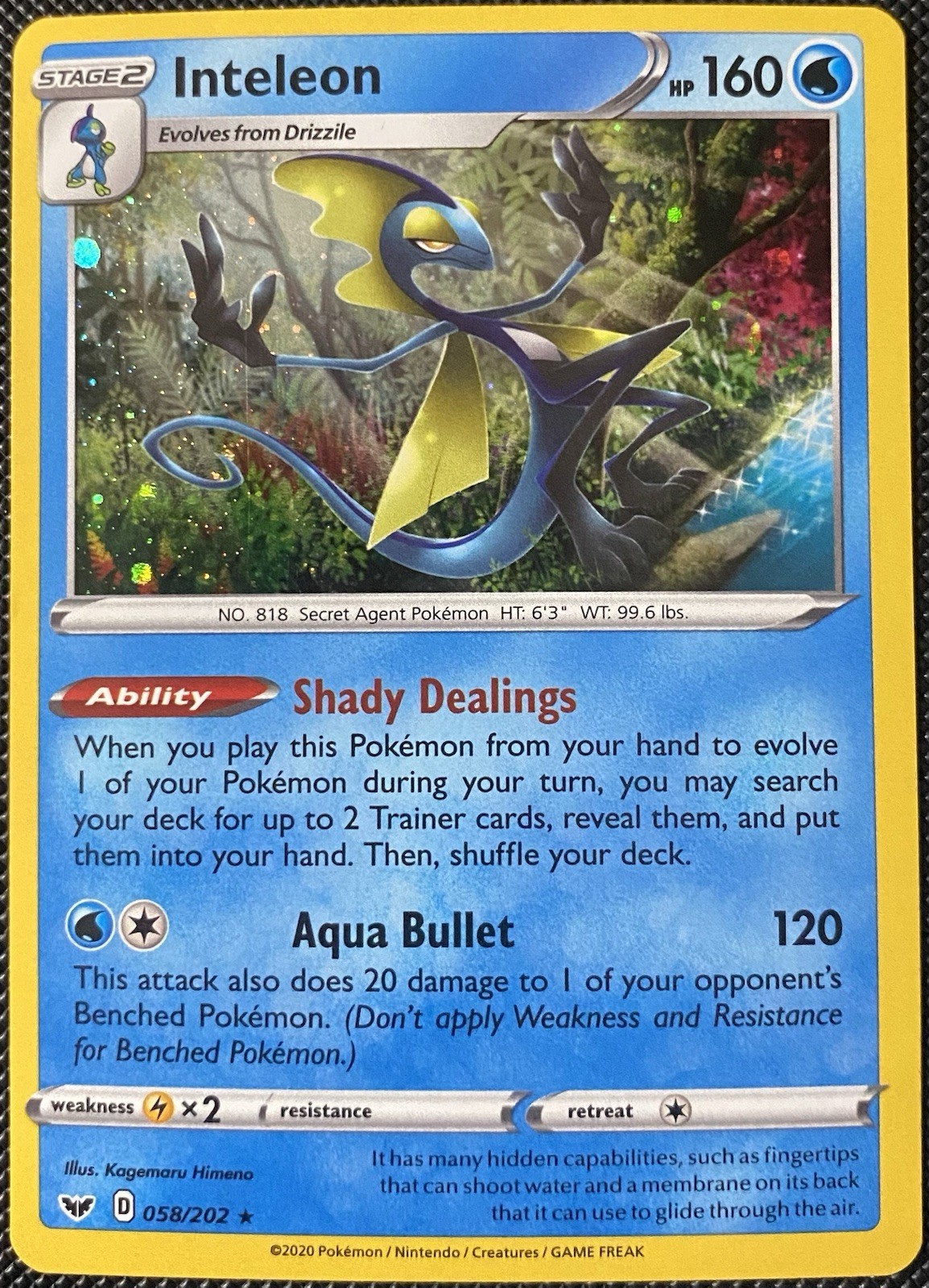 Inteleon – (Cosmos Holo) 058/202 Blister Exclusive – Pokémon Card