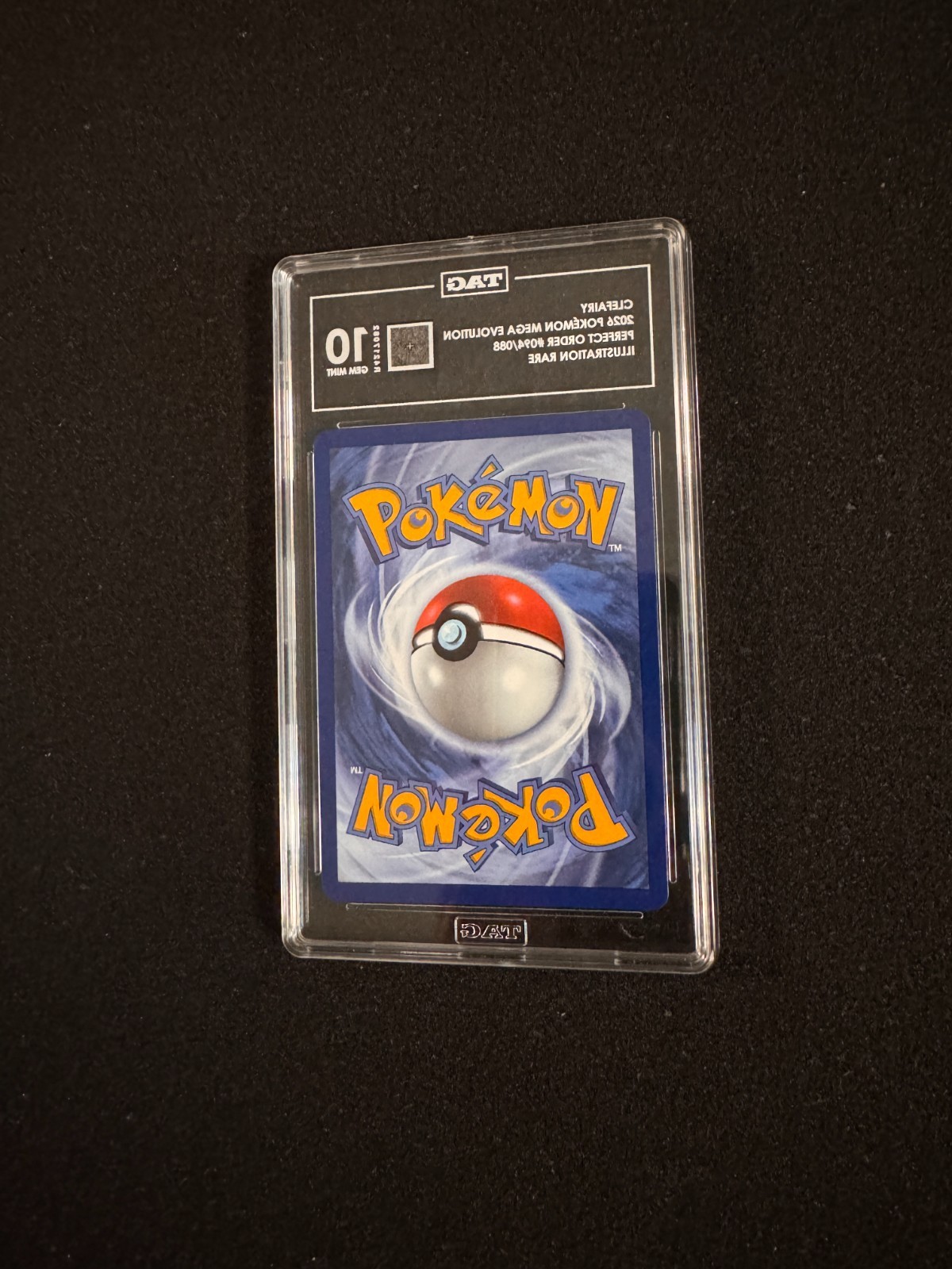 2026 Pokemon Clefairy 094/088 Perfect Order Illustration Rare IR TAG 10 GEM MINT