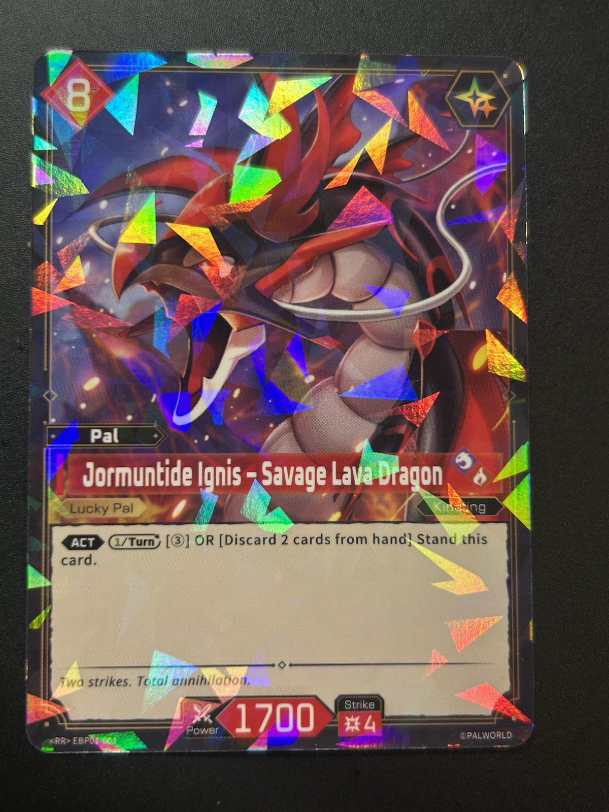 Palworld Jormuntide Ignis – Savage Lava Dragon EBP01-001 RR Holo EN