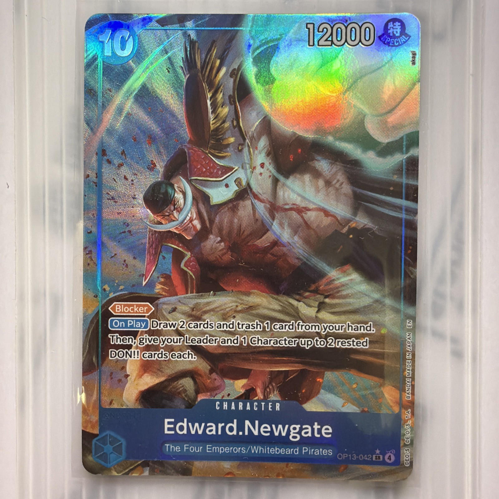 Edward Newgate OP13-042 SR Alt Art Carrying On His Will One Piece Card Game NM