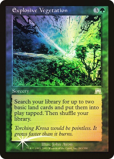 Onslaught MTG FOIL Explosive Vegetation Magic