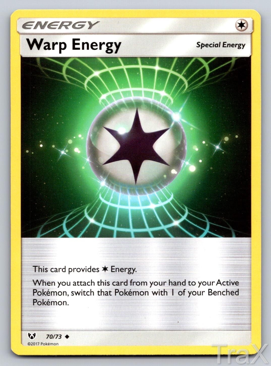 Warp Energy 70/73 Shining Legends Pokemon LP Uncommon