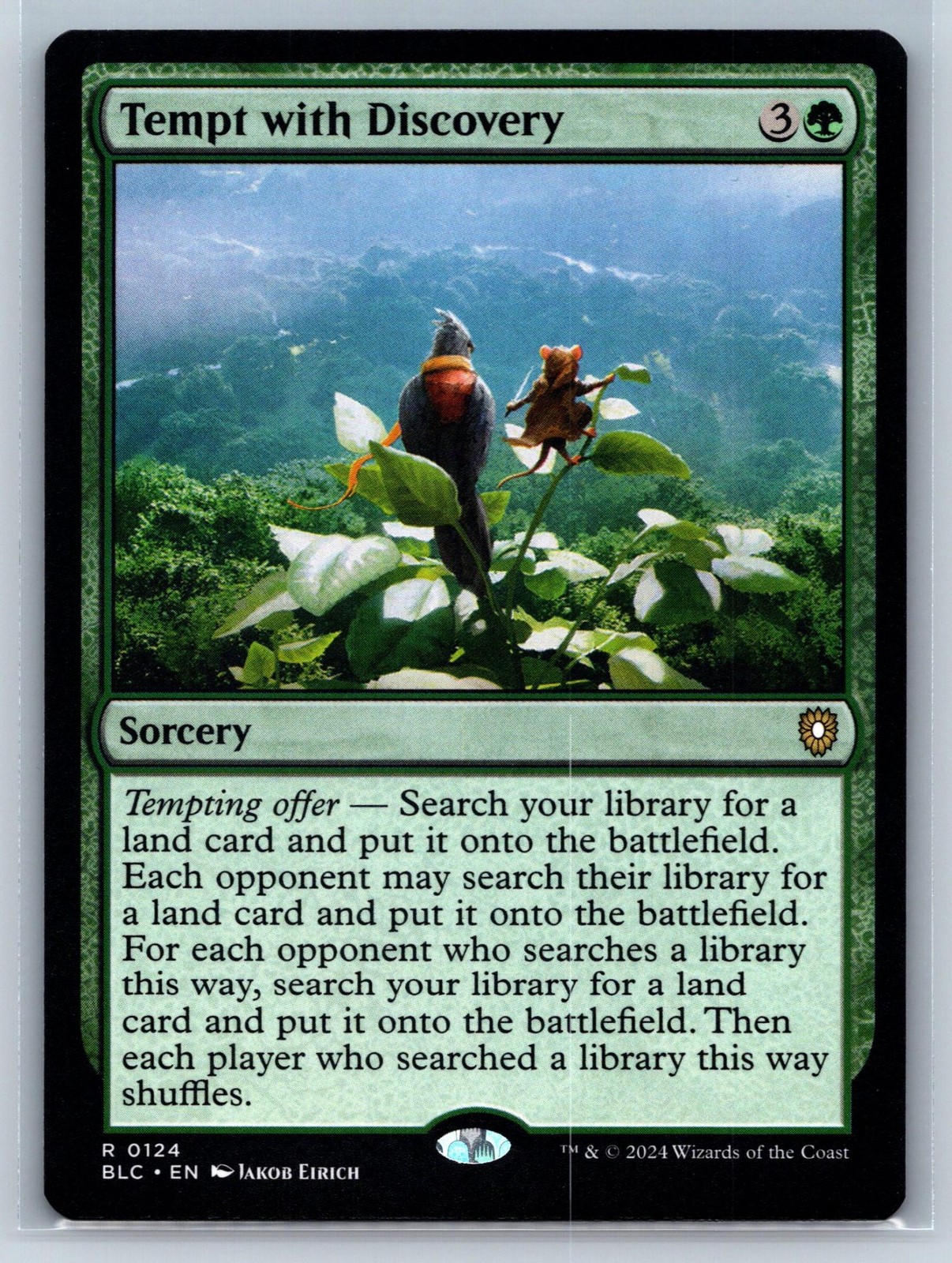 TEMPT WITH DISCOVERY 124 RARE COMMANDER: BLOOMBURROW MAGIC: THE GATHERING NM