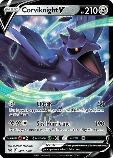 Pokemon Sword & Shield Promo Ultra Rare Corviknight V SWSH200 – Near Mint (NM)