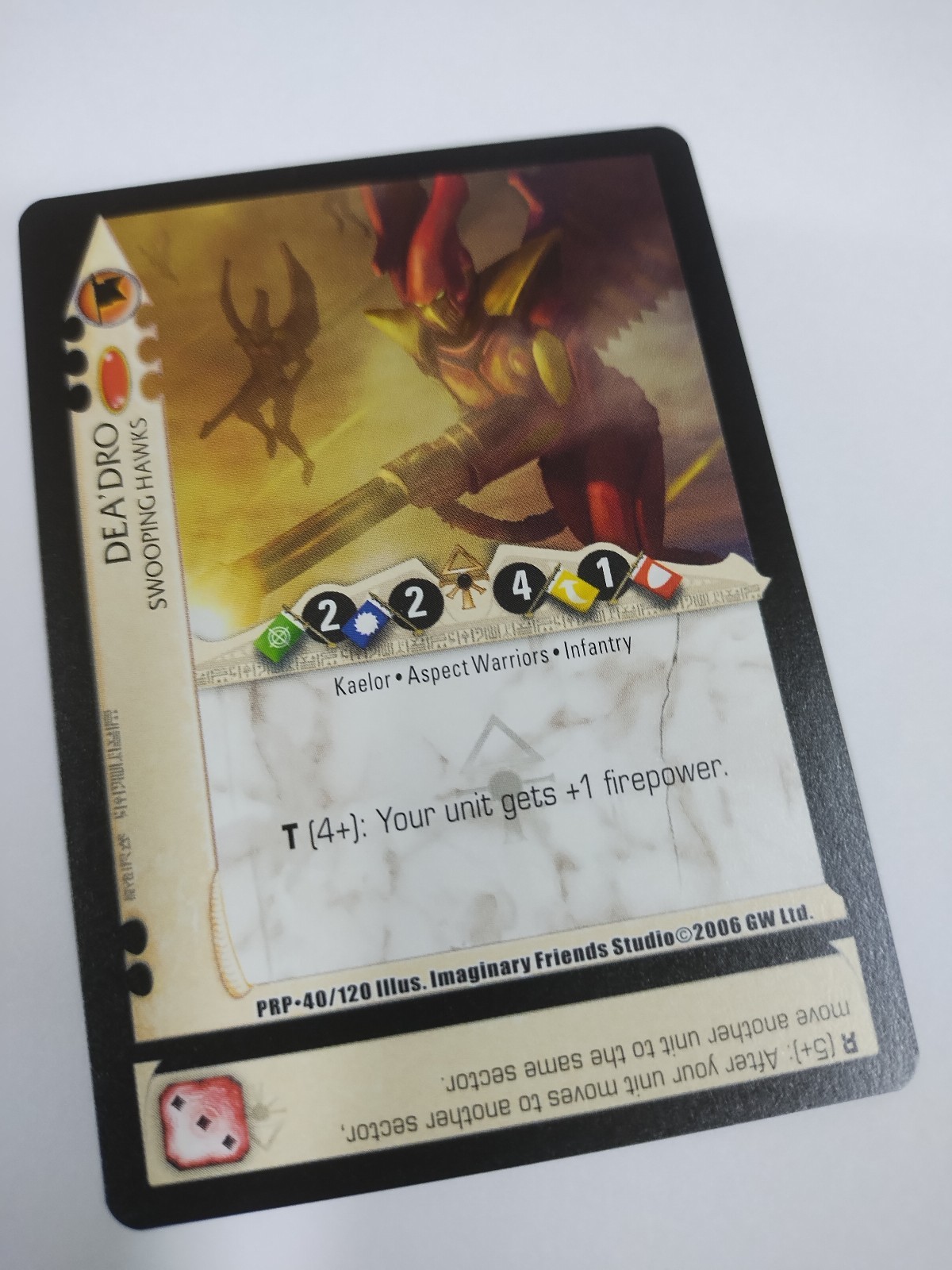 MINT 40/120 WARHAMMER W40K DARK MILLENNIUM Prophecys Peril RARE CARD 2006