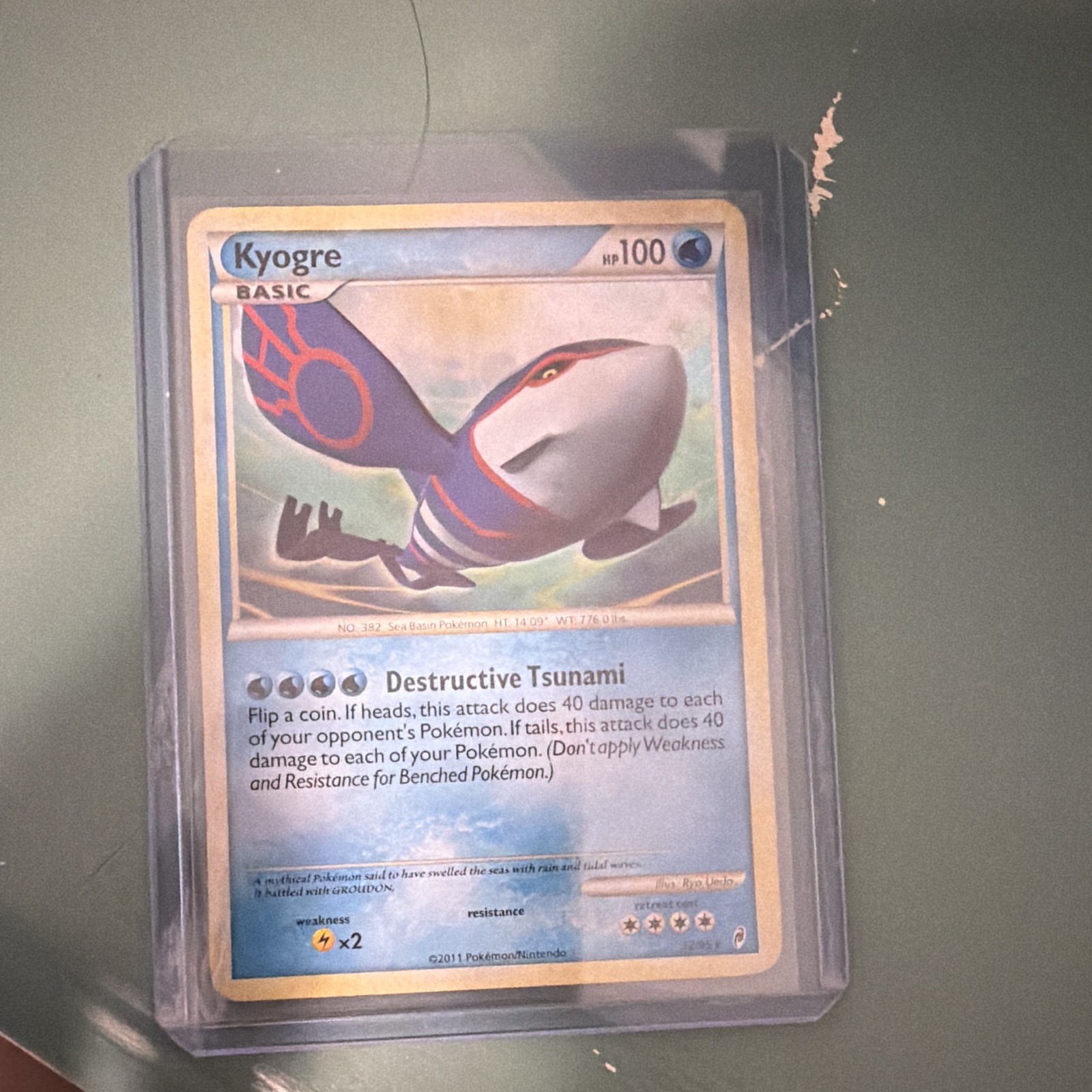 Pokemon TCG Kyogre 12/95 Call of Legends Reverse Holo Rare Basic 100 HP 2011