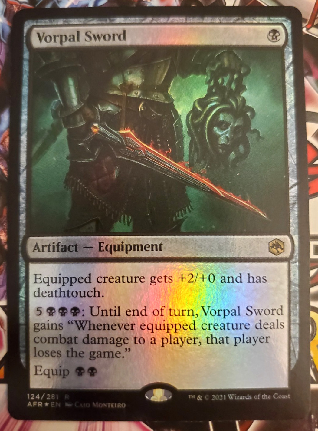 Vorpal Sword – Holo Foil – #124 Adventures in the Forgotten Realms – VLP MTG :)