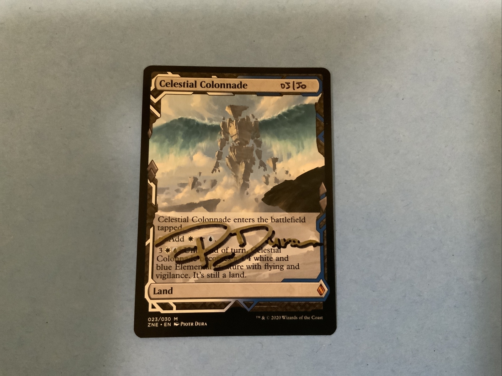 MTG Magic Celestial Colonnade Signed Proof x1 Zendikar Expedition Piotr Dura