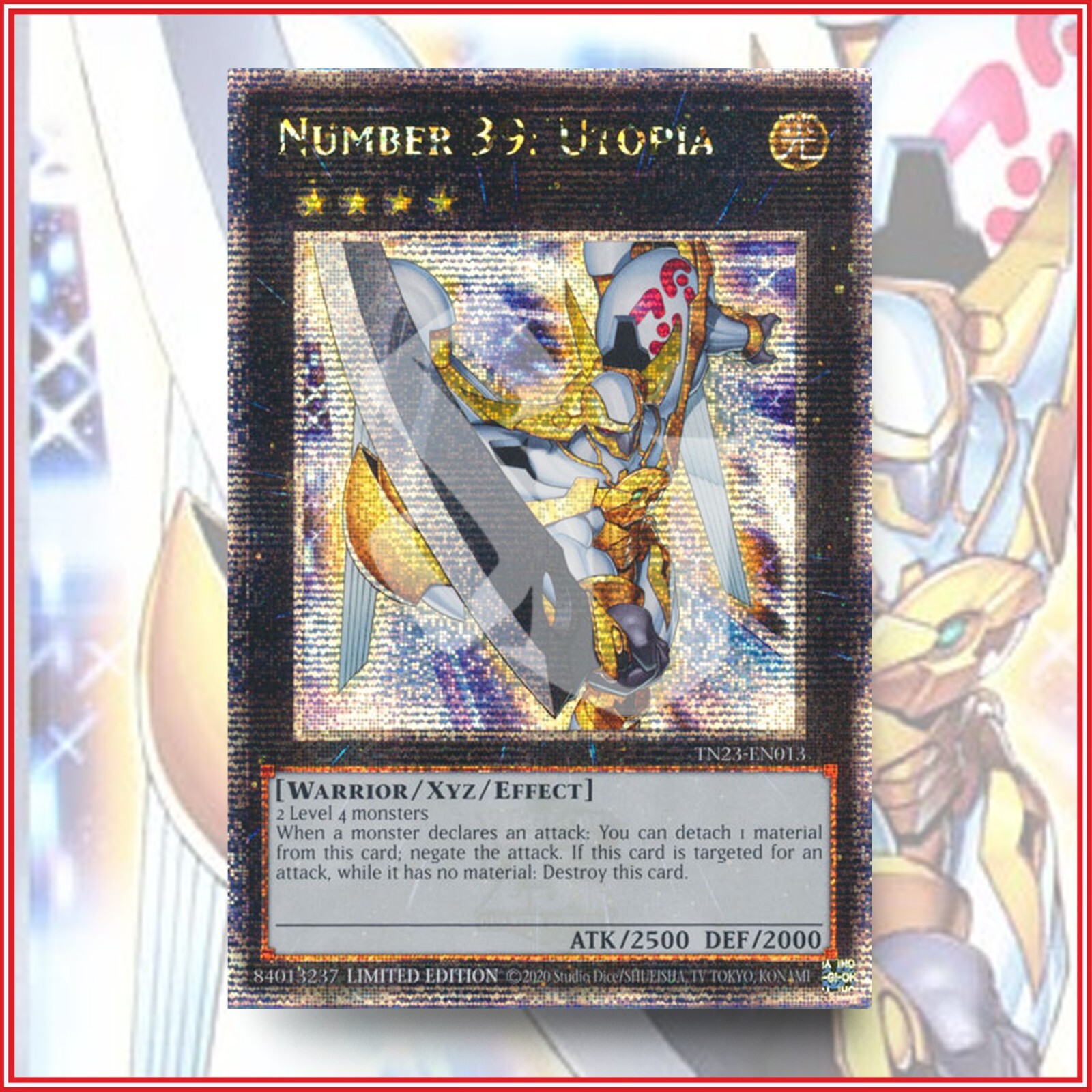 YuGiOh Number 39: Utopia QUARTER CENTURY RARE TN23-EN013 💎