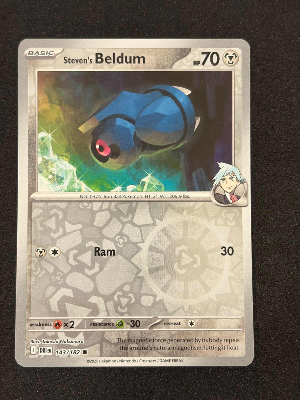 Steven’s Beldum Reverse Holo Common SV10: Destined Rivals 143/182 NM