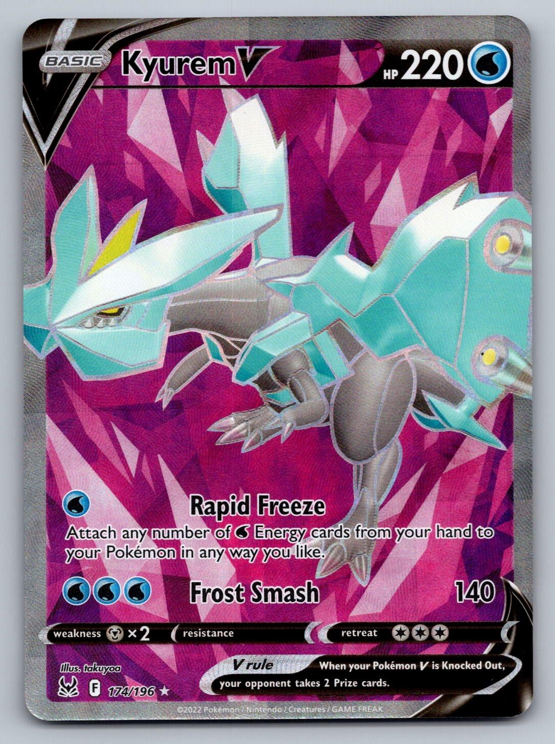 Kyurem V 174/196 Ultra Rare Lost Origin Pokemon Holo Near Mint