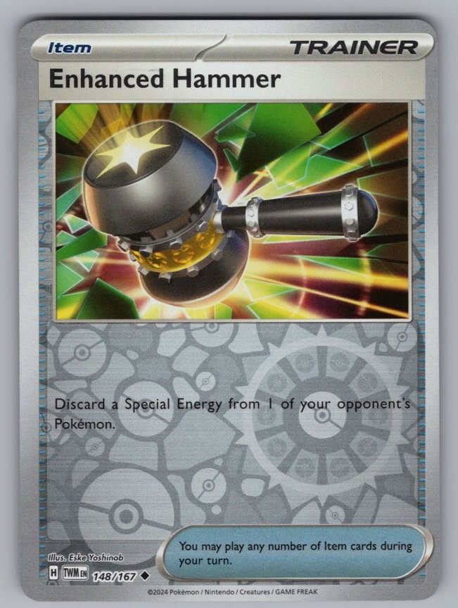 Enhanced Hammer 148/167 Uncommon Twilight Masquerade Pokemon Reverse Holo NM