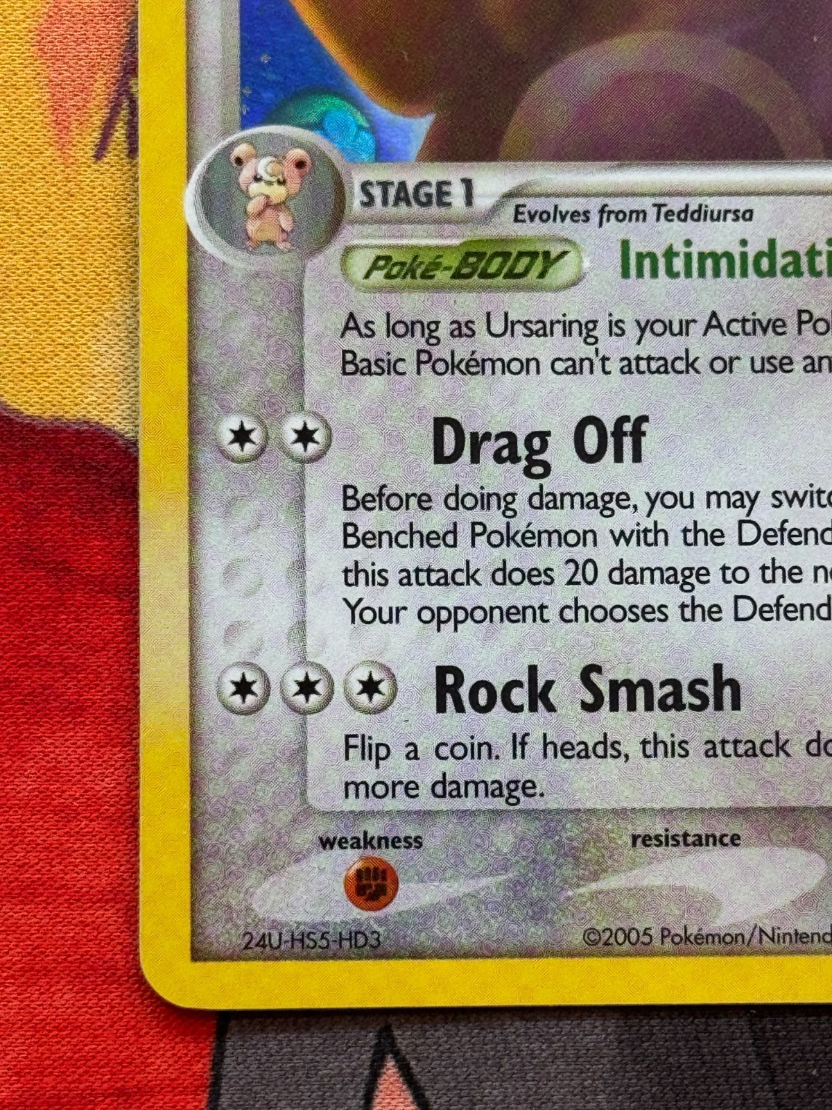 Ursaring 18/115 Reverse Holo Rare Stamped Pokemon EX Unseen Forces – NM