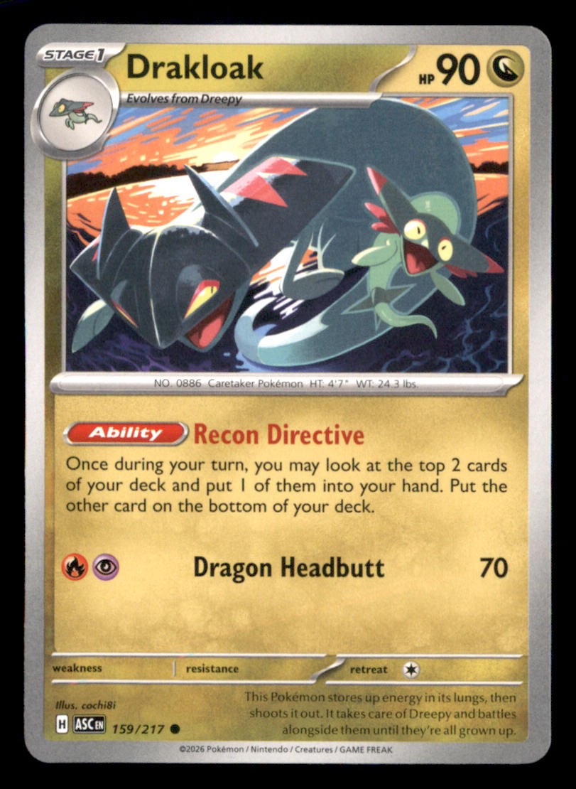 Drakloak 159/217 Common Ascended Heroes Pokemon Near Mint