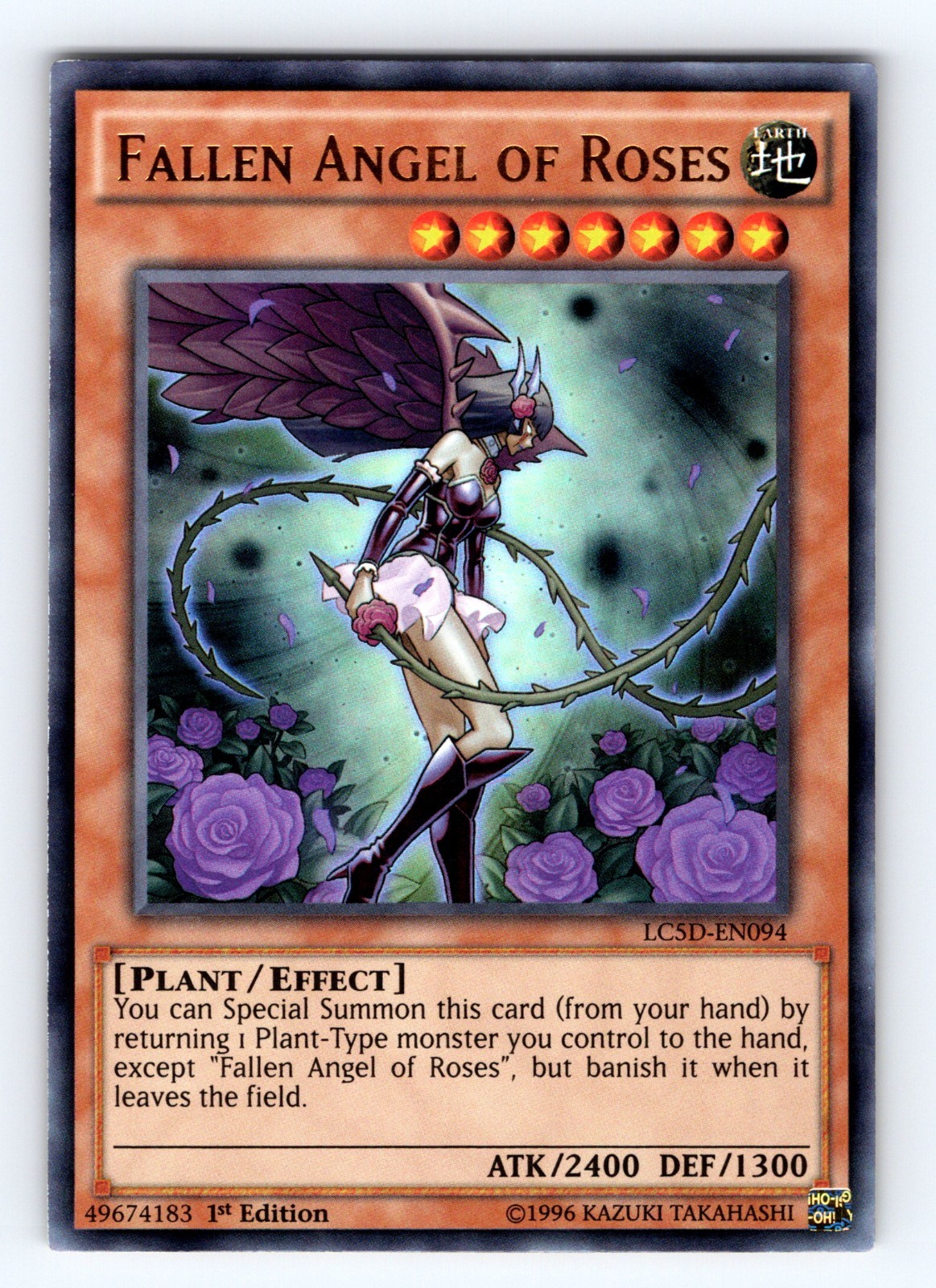 Yugioh Fallen Angel of Roses LC5D-EN094 Ultra Rare – NM 💎