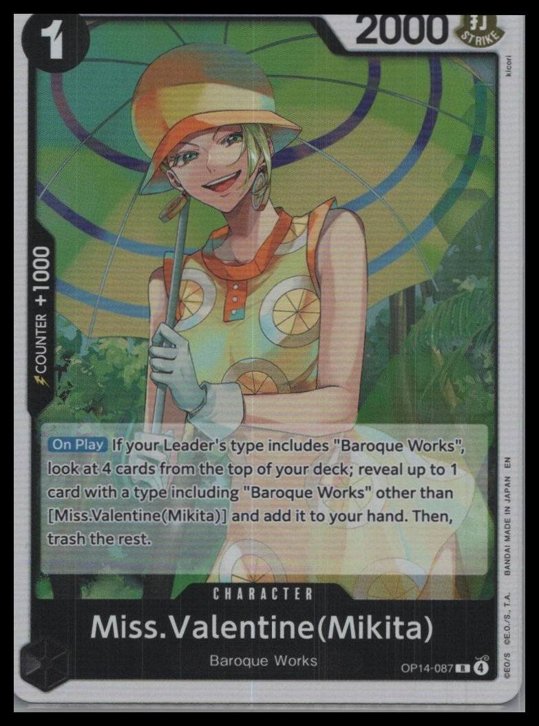 Miss.Valentine(Mikita) (Dash Pack) R The Azure Sea’s Seven OP14-087 NM