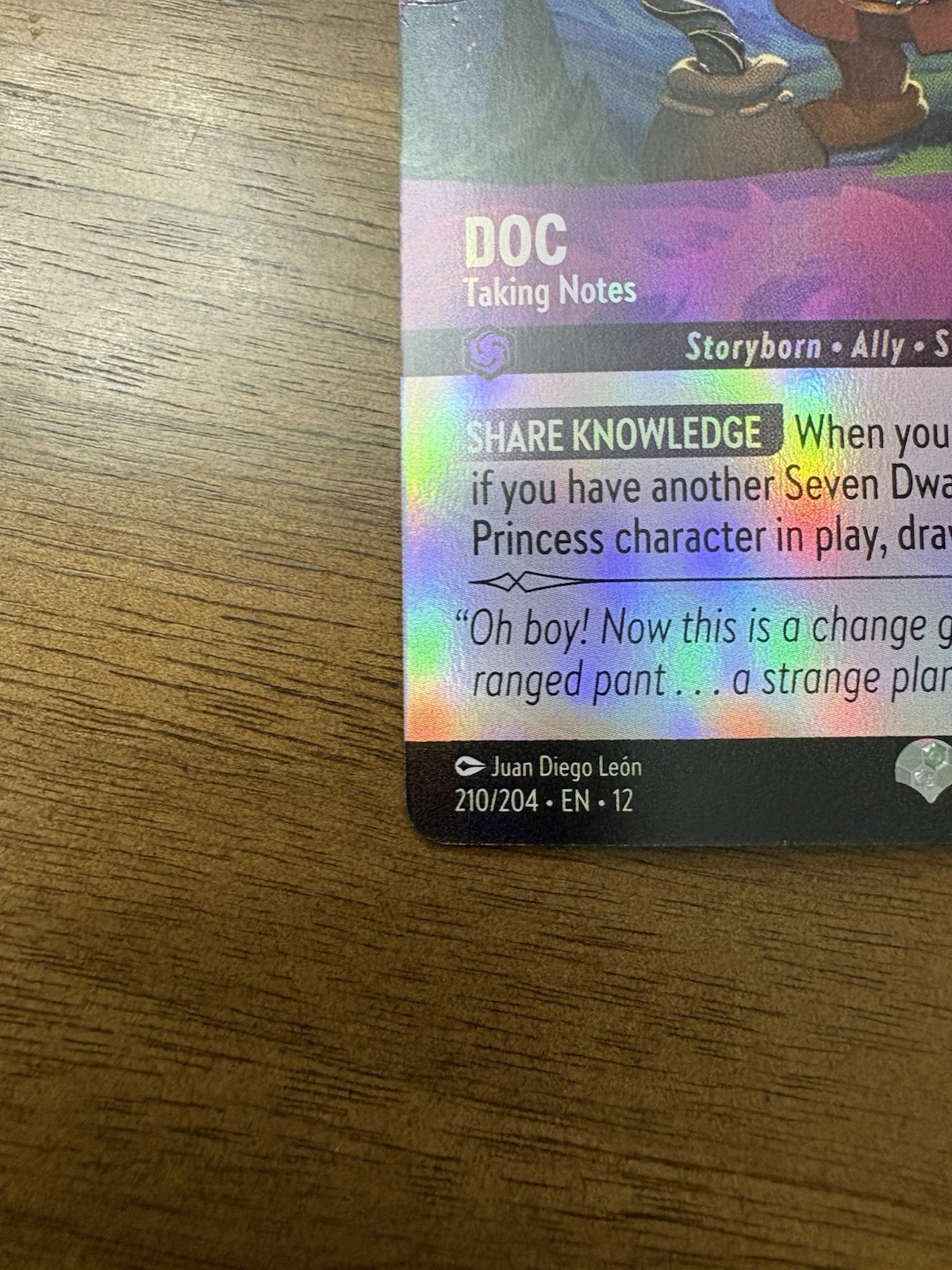 Disney Lorcana Doc Taking Notes 210/204 Epic Wilds Unknown NM